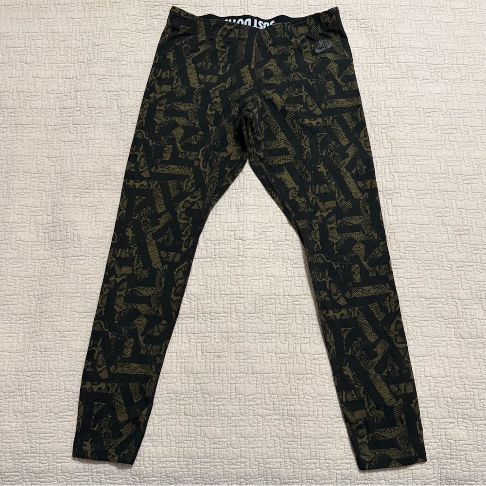 Nike Leggings Leg-a-See Printed Leggings Green 678836-329 Size Large